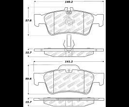 StopTech StopTech Street Select Brake Pads w/Hardware - Rear for Mercedes CLS-Class W219