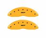 MGP Caliper Covers 4 Caliper Covers Engraved Front & Rear Yellow finish black ch