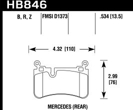 HAWK 08-13 Mercedes C-Class Performance Ceramic Street Rear Brake Pads for Mercedes E-Class W211