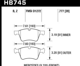 HAWK 05-11 Mercedes-Benz G55 AMG HPS 5.0 Street Front Brake Pads for Mercedes GL X164