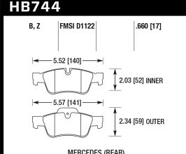 HAWK 14-15 Mercedes G Class Performance Ceramic Street Rear Brake Pads for Mercedes GL X164