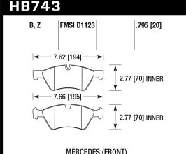 HAWK 10-12 Mercedes GL350/GL450 Performance Ceramic Street Front Brake Pads for Mercedes GL X164