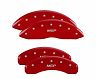 MGP Caliper Covers 4 Caliper Covers Engraved Front & Rear Red Finish Silver Char 2016 Mercedes-Benz GL450 for Mercedes-Benz GL450