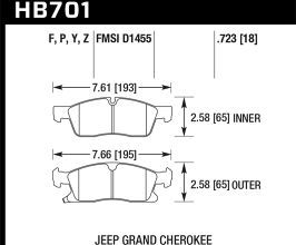 HAWK 11-12 Dodge Durango / 11-12 Jeep Grand Cherokee LTS Front Street Brake Pads for Mercedes GL X166