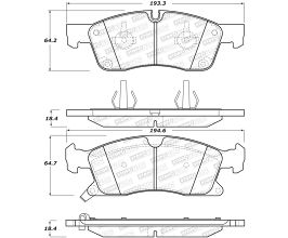StopTech StopTech Performance 11-12 Dodge Durango Front Brake Pads for Mercedes GL X166