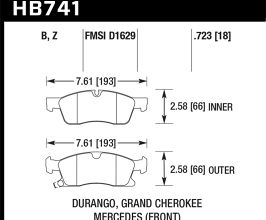 HAWK 13-15 Mercedes-Benz GL350/450 12-15 ML350 2015 ML250 HPS 5.0 Front Brake Pads for Mercedes GLE-Class W166