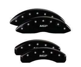 MGP Caliper Covers 4 Caliper Covers Engraved Front & Rear Black finish silver ch for Mercedes GLK X204