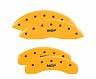 MGP Caliper Covers 4 Caliper Covers Engraved Front & Rear Yellow finish black ch