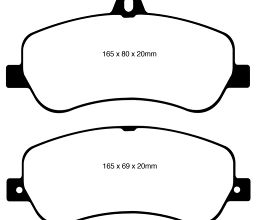 EBC 13-16 Mercedes-Benz GLK250 2.1 Twin TD Redstuff Front Brake Pads for Mercedes GLK X204