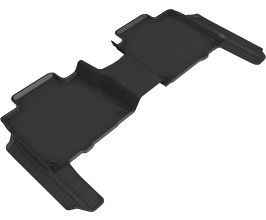 3D Mats 20-21 Mercedes GLS-Class (w/ Executive Rear Seat Package) Kagu 2nd Row Floormats - Black for Mercedes GLS X167