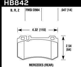 HAWK 05-10 Mercedes SLK Class HPS 5.0 Rear Brake Pads for Mercedes S-Class W220