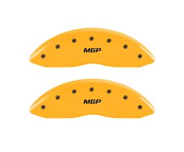 MGP Caliper Covers 4 Caliper Covers Engraved Front & Rear Yellow Finish Black Char 2008 Mercedes-Benz S550 for Mercedes S-Class W221