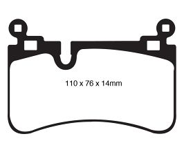 EBC 08-13 Mercedes-Benz C63 AMG (W204) 6.2 Yellowstuff Rear Brake Pads for Mercedes SL-Class R230