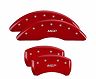 MGP Caliper Covers 4 Caliper Covers Engraved Front & Rear Red Finish Silver Char 2015 Mercedes-Benz SL550 for Mercedes-Benz SL550 / SL400
