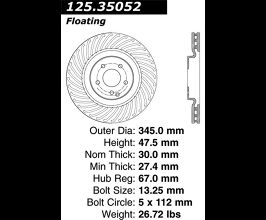 StopTech Premium High Carbon CRYO-STOP Brake Rotor for Mercedes SLK-Class R171