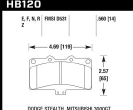 HAWK Mitsubishi 3000 GT VR4/ Dodge Stealth R/T 4WD Blue 9012 Race Front Brake Pads for Mitsubishi 3000GT