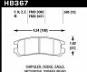 HAWK 91-99 Mitsubishi 3000GT (Excl VR4) / 94-12 Mitsubishi Eclipse Blue 9012 Race Rear Brake Pads for Mitsubishi 3000GT