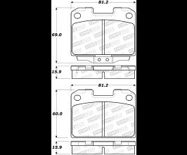 StopTech StopTech 93-99 Mitsubishi 3000GT Street Performance Rear Brake Pads for Mitsubishi 3000GT
