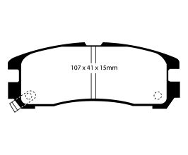 EBC 95-99 Chrysler Sebring Coupe 2.0 Redstuff Rear Brake Pads for Mitsubishi Eclipse 1