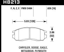 HAWK Chrysler / Dodge / Eagle / Mitsubishi / Plymouth Blue 9012 Race Front Brake Pads for Mitsubishi Eclipse 1