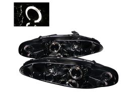 Spyder Mitsubishi Eclipse 95-96 Projector Headlights LED Halo Smke High H1 Low H1 PRO-YD-ME95-HL-SMC for Mitsubishi Eclipse 2