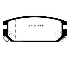 EBC 91-93 Dodge Stealth 3.0 4WD Yellowstuff Rear Brake Pads for Mitsubishi Eclipse 2