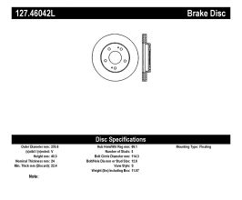 StopTech StopTech 90-99 Eagle Talon / 4/89-01 Mitsubishi Eclipse Left Front Slotted & Drilled Rotors for Mitsubishi Eclipse 2