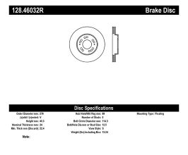 StopTech StopTech 91-96 Dodge Stealth / 4/89-99 Mitsubishi Eclipse Turbo Drilled Right Front Rotor for Mitsubishi Eclipse 2