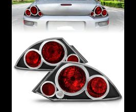 Anzo 2000-2005 Mitsubishi Eclipse Taillights Black for Mitsubishi Eclipse 3