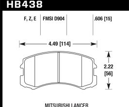 HAWK HPS Street Brake Pads for Mitsubishi Lancer 8