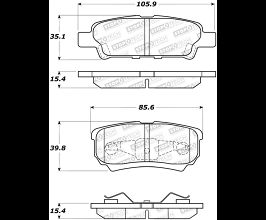 StopTech StopTech 07-17 Jeep Patriot Street Performance Rear Brake Pads for Mitsubishi Lancer 8