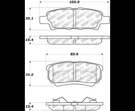 StopTech StopTech Street Select Brake Pads - Front for Mitsubishi Lancer 8
