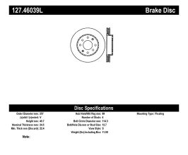 StopTech StopTech Slotted & Drilled Sport Brake Rotor for Mitsubishi Lancer 8
