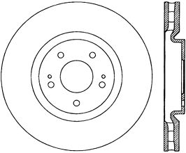 StopTech StopTech 03-06 Mitsubishi Lancer SportStop Cryo Slotted & Drilled Front Left Rotor for Mitsubishi Lancer 8