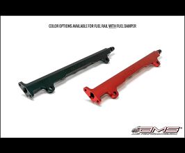 AMS Performance 08-15 Mitsubishi EVO X CNC Machined Aluminum Fuel Rail w/Pulsation Dampener - Red for Mitsubishi Lancer 9