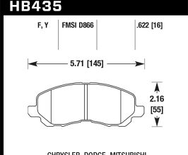 HAWK 00-05 Eclipse GT HPS Street Front Brake Pads for Mitsubishi Lancer 9