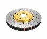 DBA 08+ EVO X Front Drilled & Slotted 5000 Series 2 Piece Rotor Assembled w/ Gold Hat