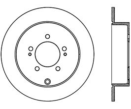 StopTech StopTech Power Slot 07-09 Mitsubishi Outlander CRYO Slotted Left Rear Rotor for Mitsubishi Lancer 9