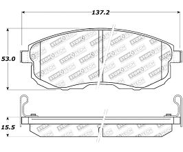 StopTech StopTech Street Touring 02-04 Infiniti I30/I35 / 02-06 Nissan Altima Front Brake Pads for Nissan Altima L31