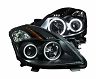Anzo 2008-2009 Nissan Altima (2 Door ONLY) Projector Headlights w/ Halo Black (CCFL) for Nissan Altima S/SE/SR