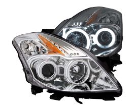 Anzo 2008-2009 Nissan Altima (2 Door ONLY) Projector Headlights w/ Halo Chrome (CCFL) for Nissan Altima L32