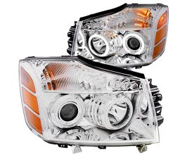 Anzo 2004-2007 Nissan Armada Projector Headlights w/ Halo Chrome (CCFL) for Nissan Armada 1