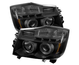 Spyder Nissan Titan 04-14 Projector Headlights LED Halo LED Blk Smke PRO-YD-NTI04-HL-BSM for Nissan Armada 1