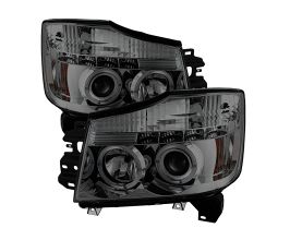 Spyder Nissan Titan 04-14/Armada 04-07 Projector Headlights LED Halo LED Smke PRO-YD-NTI04-HL-SM for Nissan Armada 1