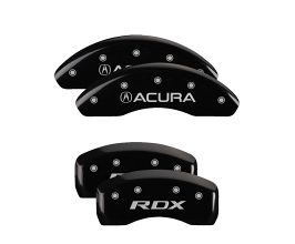 MGP Caliper Covers 4 Caliper Covers Engraved Front Acura Rear TLX Black Finish Silver Char 2019 Acura RDX for Nissan Armada 2