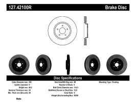 StopTech StopTech Infiniti G37 / Nissan 370Z SportStop Slotted & Drilled Front Right Rotor for Nissan Fairlady RZ34