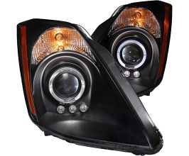 Anzo 2003-2005 Nissan 350Z Projector Headlights w/ Halo Black for Nissan Fairlady Z33