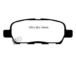 EBC 02 Infiniti G35 3.5 w/o DCS Redstuff Rear Brake Pads for Nissan Fairlady Z33