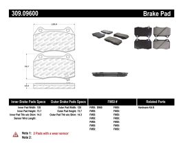 StopTech StopTech Performance 02-07 350z/G35 w/ Brembo Front Brake Pads for Nissan Fairlady Z33