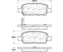 StopTech StopTech Sport Brake Pads w/Shims and Hardware - Rear for Nissan Fairlady Z33